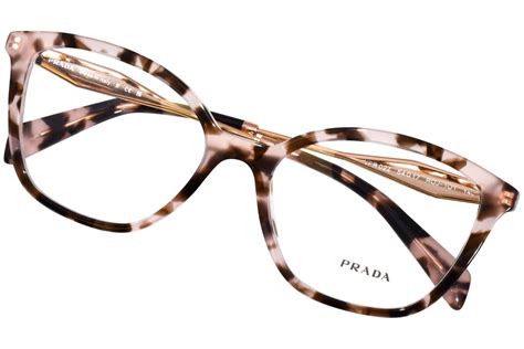 prada frames 54-17-140|Prada PR 02ZV ROJ1O1 Eyeglasses Women's Pink Tortoise Full .